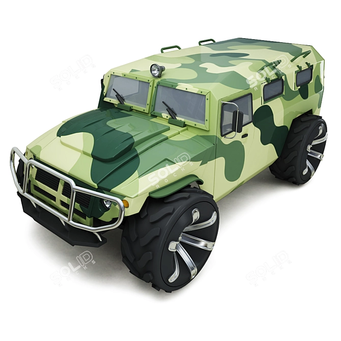 Military GAZ-2330 "Tiger" Toy 3D model image 1