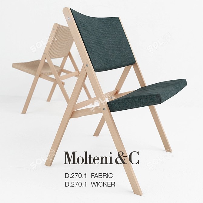 Modern Molteni Chair with Stylish Design 3D model image 1