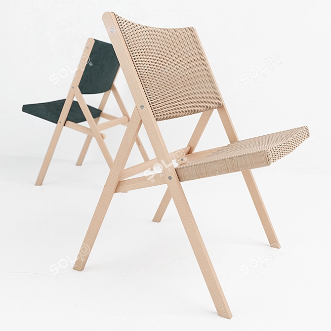 Modern Molteni Chair with Stylish Design 3D model image 2