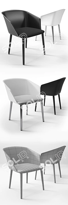 Zanotta Liza 2271: Elegant Chair with Versatile Textures 3D model image 3