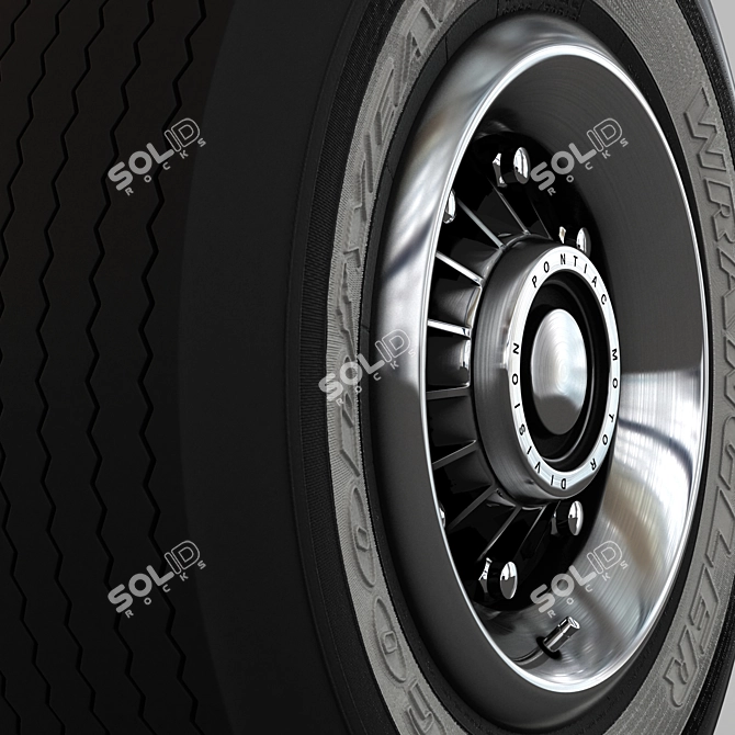 Vintage Pontiac 60 Wheel: 1960s Classic 3D model image 2