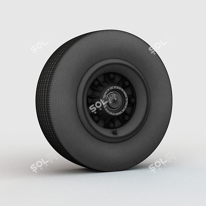 Vintage Pontiac 60 Wheel: 1960s Classic 3D model image 3