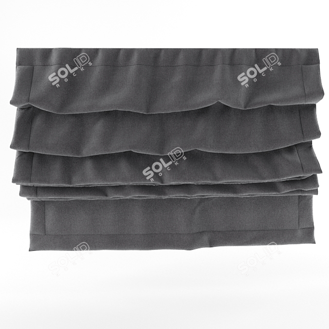 Elegant Velvet Drapes 3D model image 1