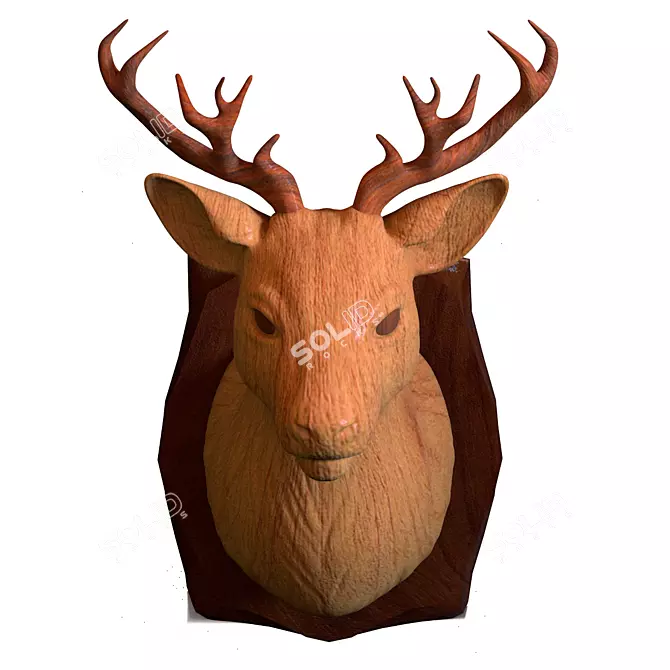 Rustic Antler Decor 3D model image 1