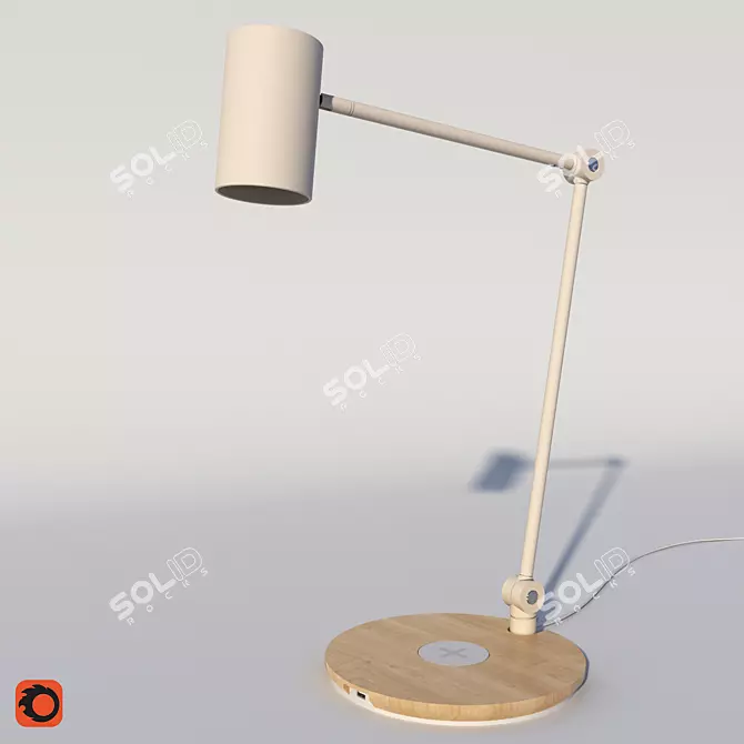 Wireless Charging Table Lamp: RIGGAD 3D model image 1