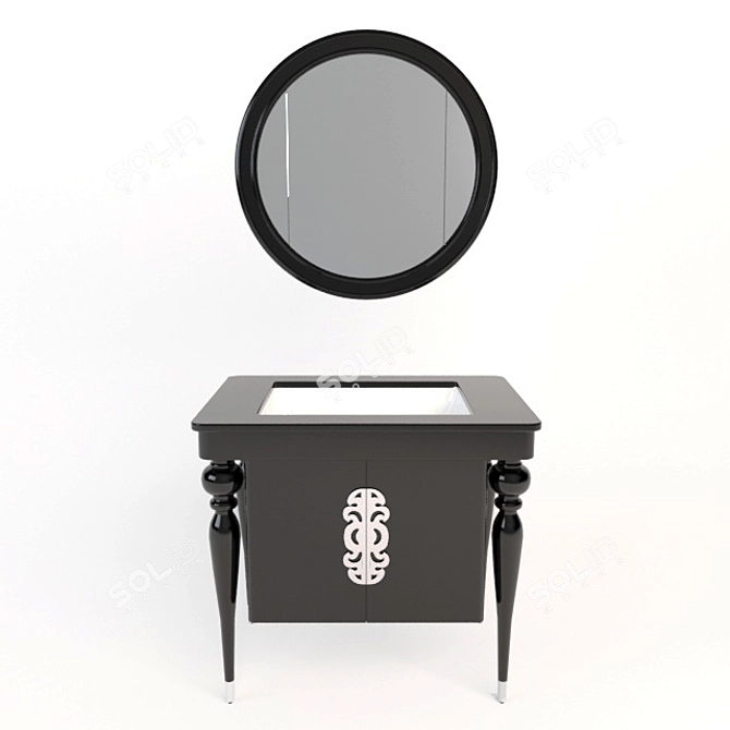 Italian Bathroom Furniture with Marble Top 3D model image 2