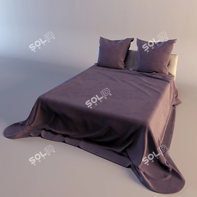 Luxury Bedset: Cozy Bedding Set 3D model image 1