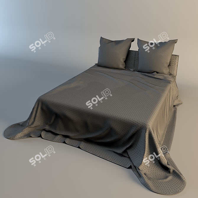 Luxury Bedset: Cozy Bedding Set 3D model image 2