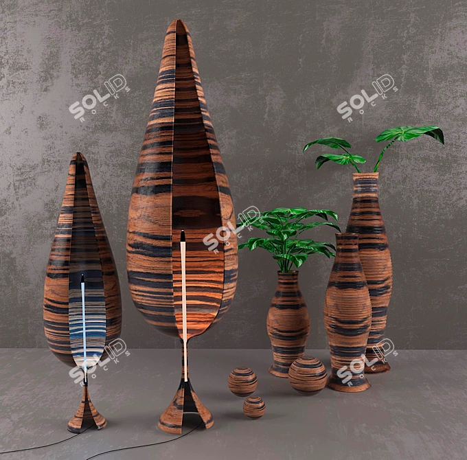 Title: Elegant Décor Set 3D model image 1