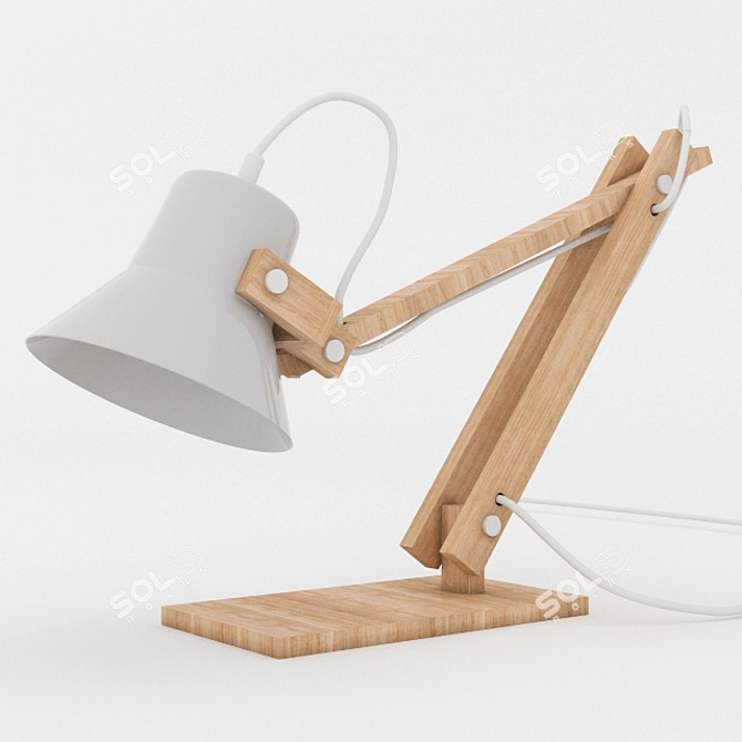 Sleek LED Desk Lamp 3D model image 2