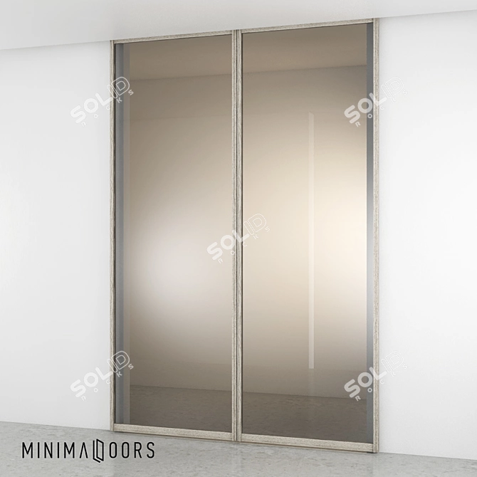 Minimal Glass Sliding Walls 3D model image 3