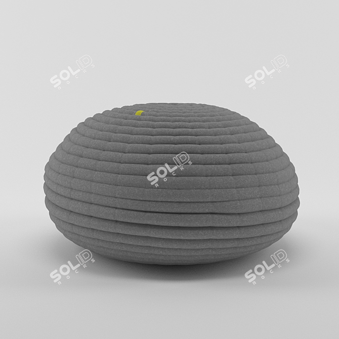 Ndebele Tribal Seat and Ottoman 3D model image 2