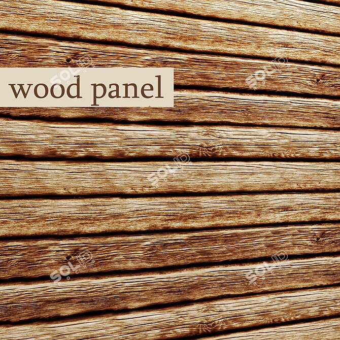 Natural Wood Panel 3D model image 1