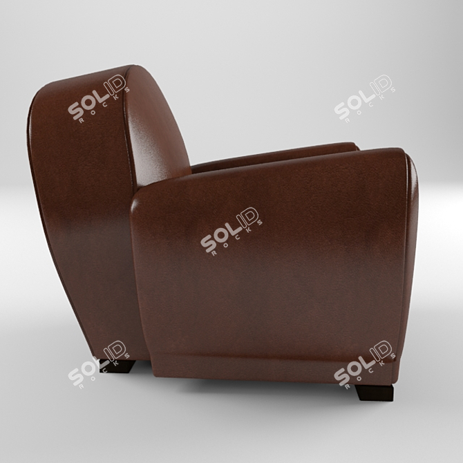 Panama Armchair: Comfort in Compact Size 3D model image 3