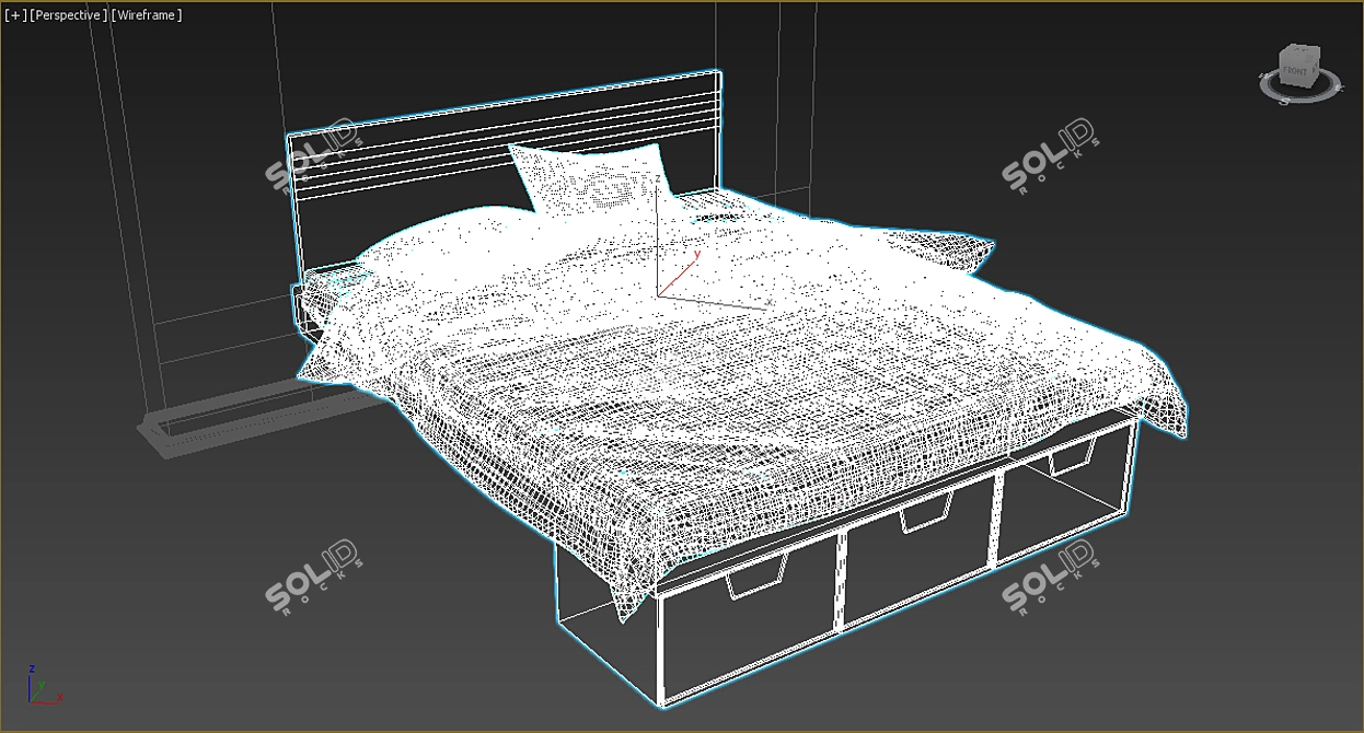 Wall-Mounted Storage Bed 3D model image 3