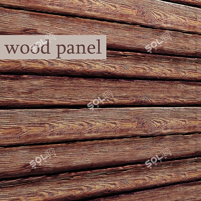 Rustic Wood Panel Boards 3D model image 1