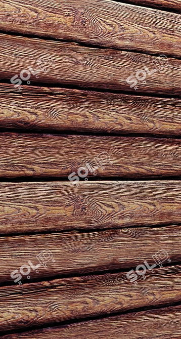 Rustic Wood Panel Boards 3D model image 2