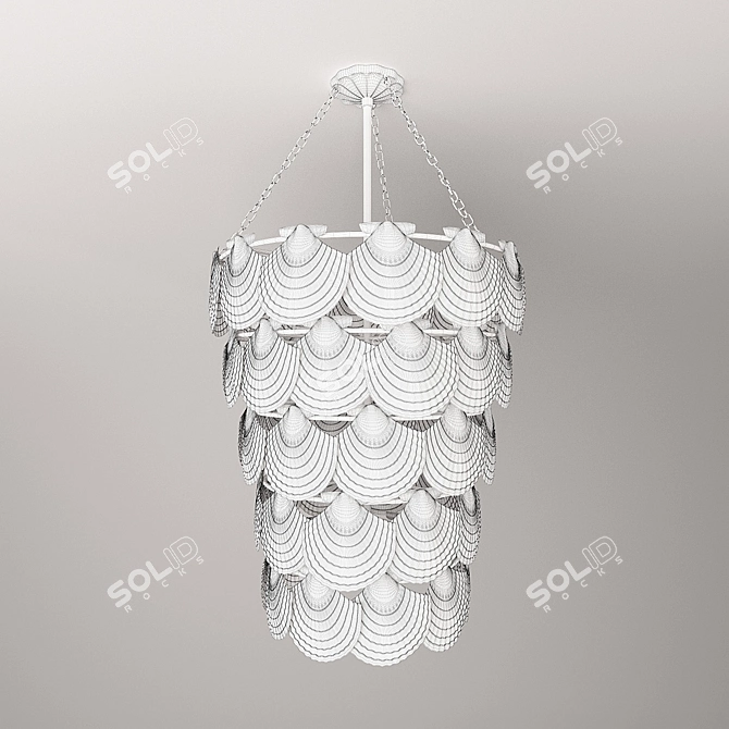 Contemporary Santiago Ceiling Light 3D model image 2