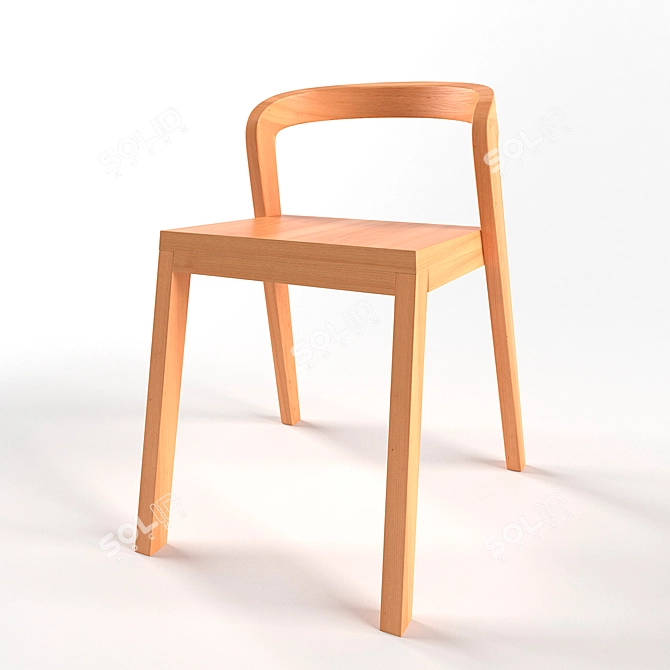 Elegant Ergonomic Play Chair 3D model image 2