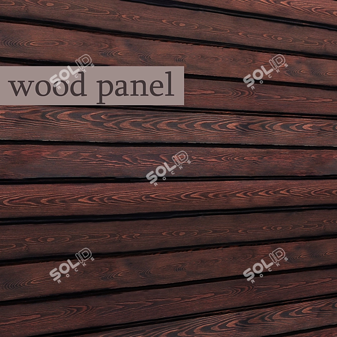  Reclaimed Wood Panel: Rustic Elegance 3D model image 1