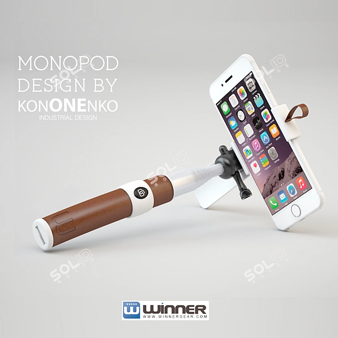 SnapExtend Selfie Monopod 3D model image 1