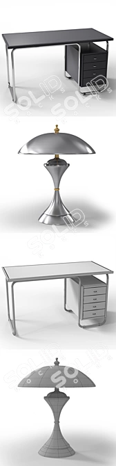 Zanotta Liza 2274 and Comacina Table Set 3D model image 3