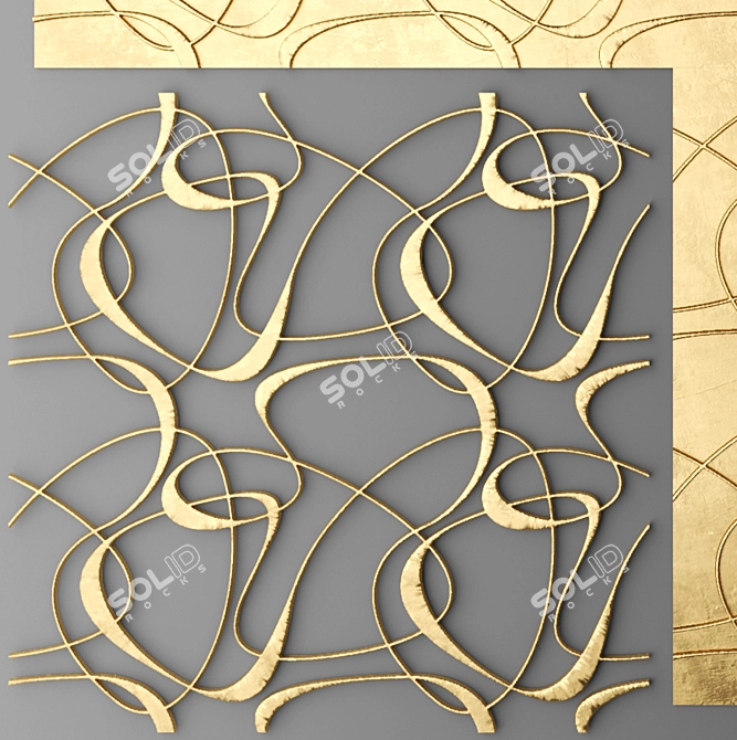 Elegant Lattice Panel for Decor 3D model image 2