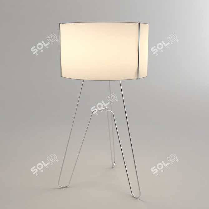 Sleek Contemporary Floor Lamp 3D model image 1