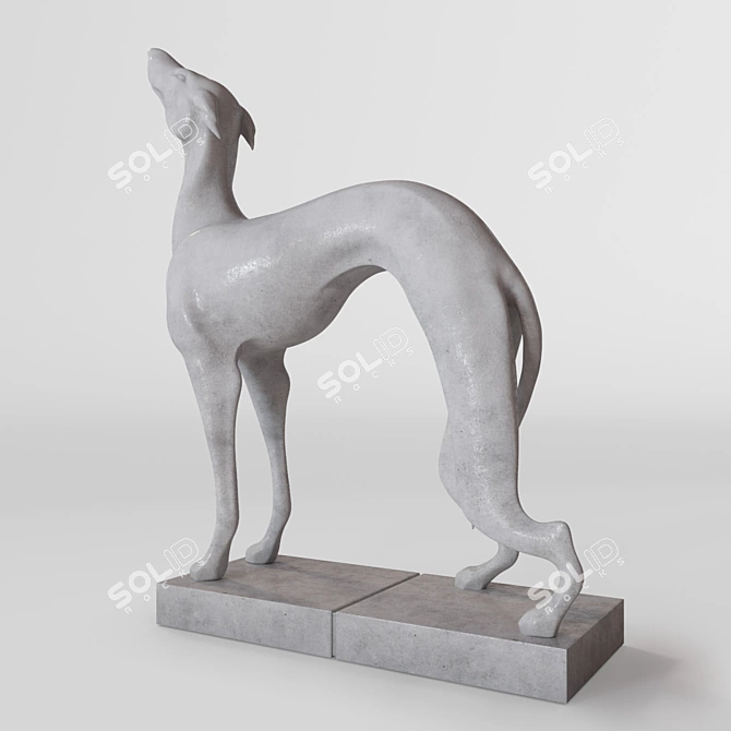 "Friends" Inspired Dog Sculpture 3D model image 2