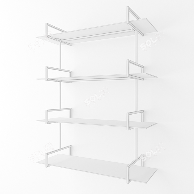  Auley Wall Shelf: Unique Glass and Metal Design 3D model image 2