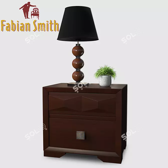 Fabian Bedside Stand 3D model image 1