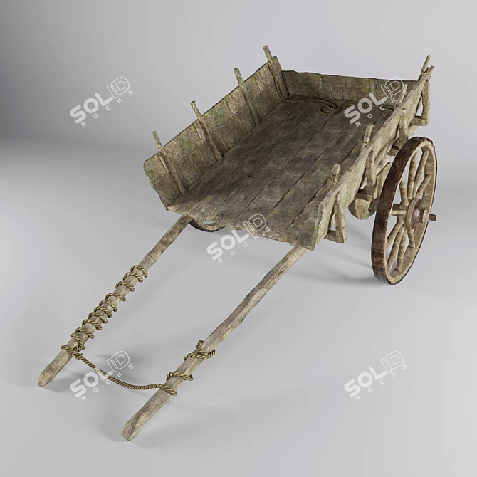 Vintage Chariot 3D model image 1