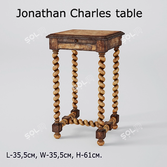 Country Farmhouse Table 3D model image 1