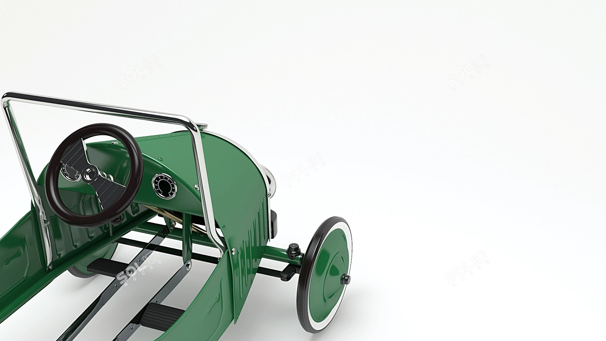 Vintage Pedal Car: 1930's Inspired 3D model image 3