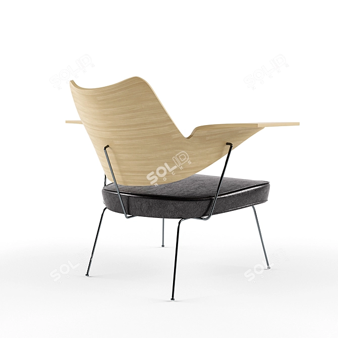 Elegant Robin Day 658 Chair 3D model image 3