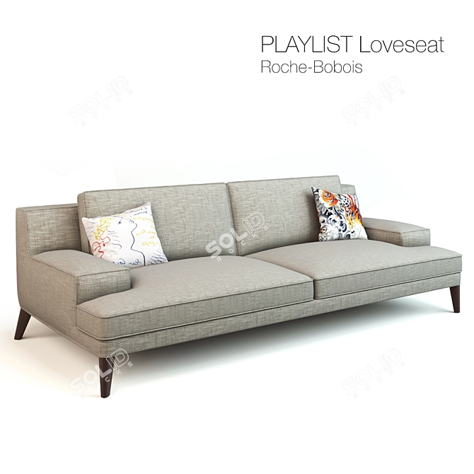 Modern Comfort Loveseat - Playlist 3D model image 1