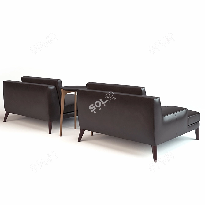 Modular Chaise: Playlist Chic 3D model image 2