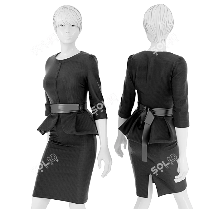 Classic Female Mannequin: 3D Model Kit 3D model image 1