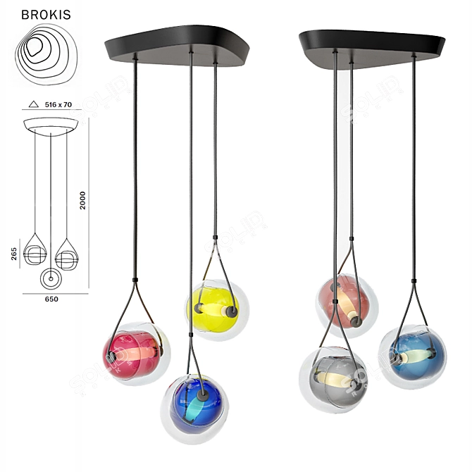 Brokis Capsula Pendant Light 3D model image 1