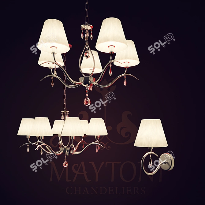 Elegant Lighting Set: Maytoni Chandeliers & Sconces 3D model image 1