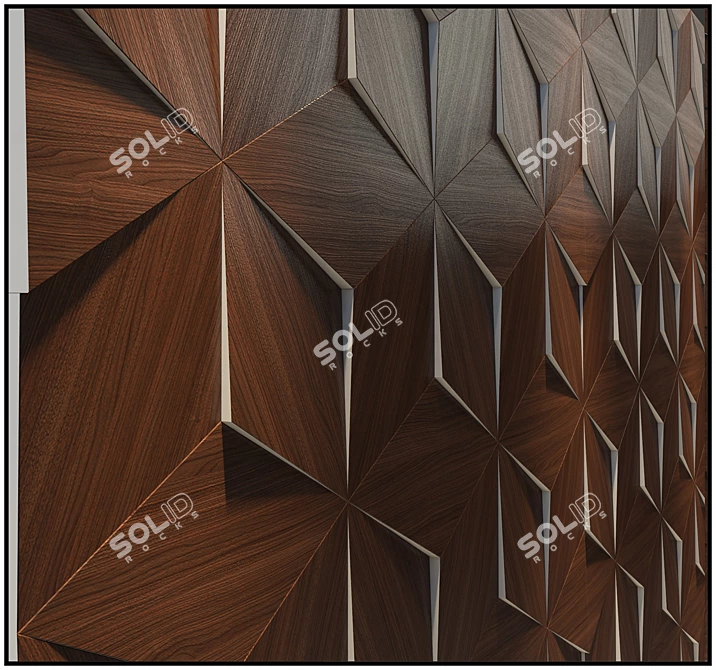 3D Tiled Wall Panel 3D model image 2