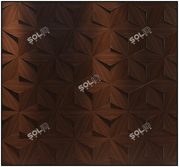 3D Tiled Wall Panel 3D model image 3