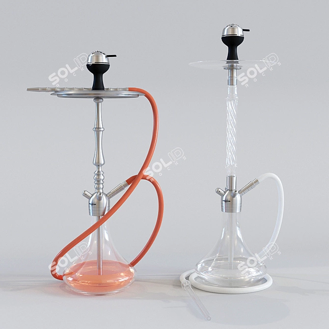 German Stainless Steel Hookah - THS Brodator 3D model image 1