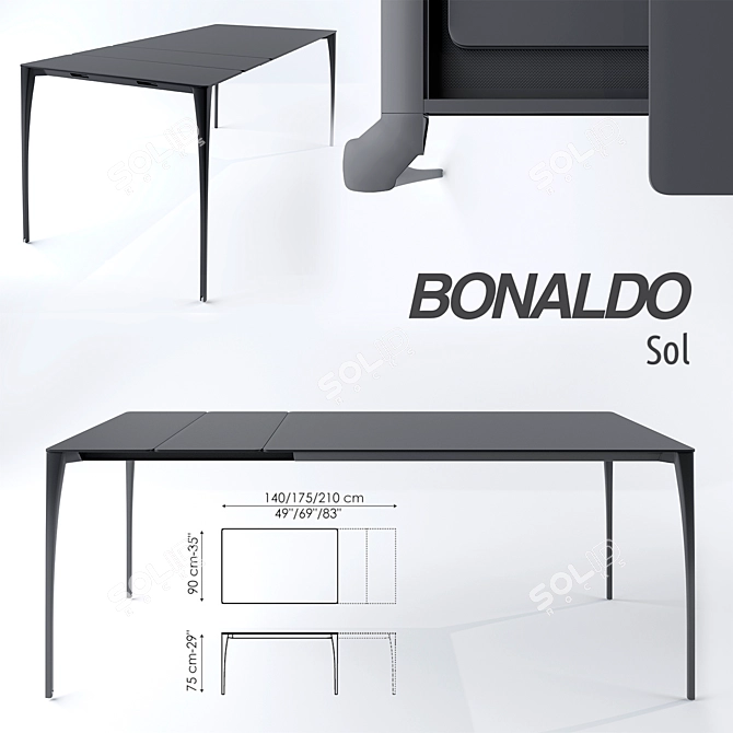 Modern Bonaldo Sol Table 3D model image 1