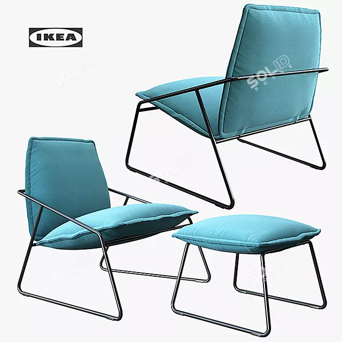 Ikea Villstad – Modern and Comfy! 3D model image 1