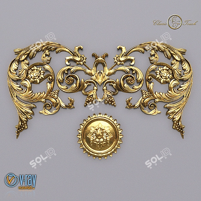 Elegant Heritage Ornament 3D model image 1