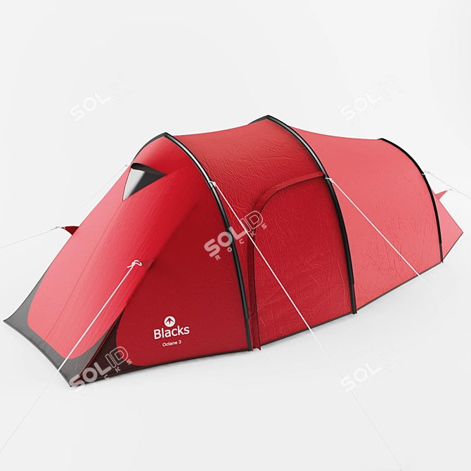 Octane 3: Sleek and Spacious Tent 3D model image 1