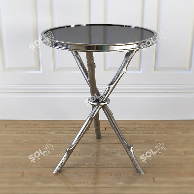 Silver-legged Coffee Table 3D model image 1