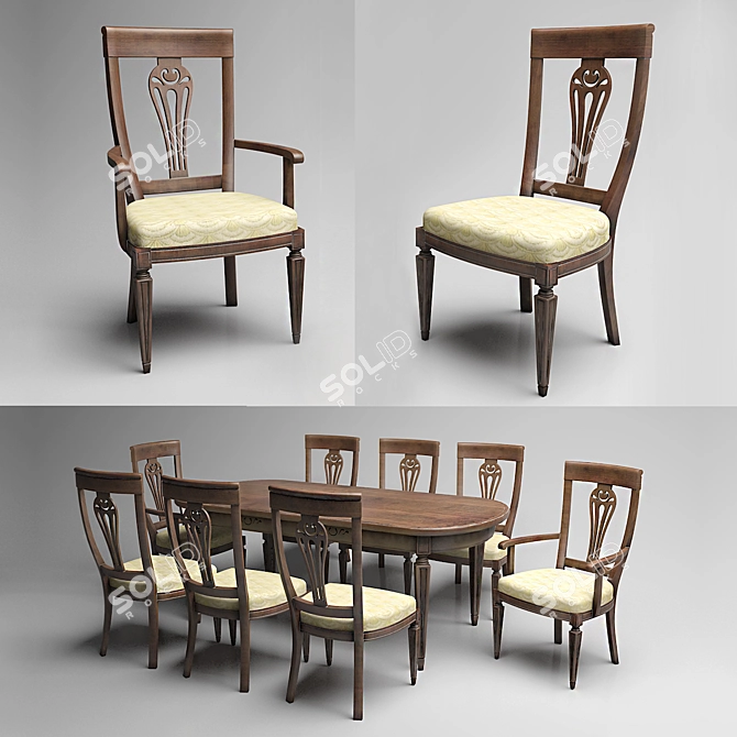 Nostalgia Day Dining Set by Camelgroup 3D model image 1