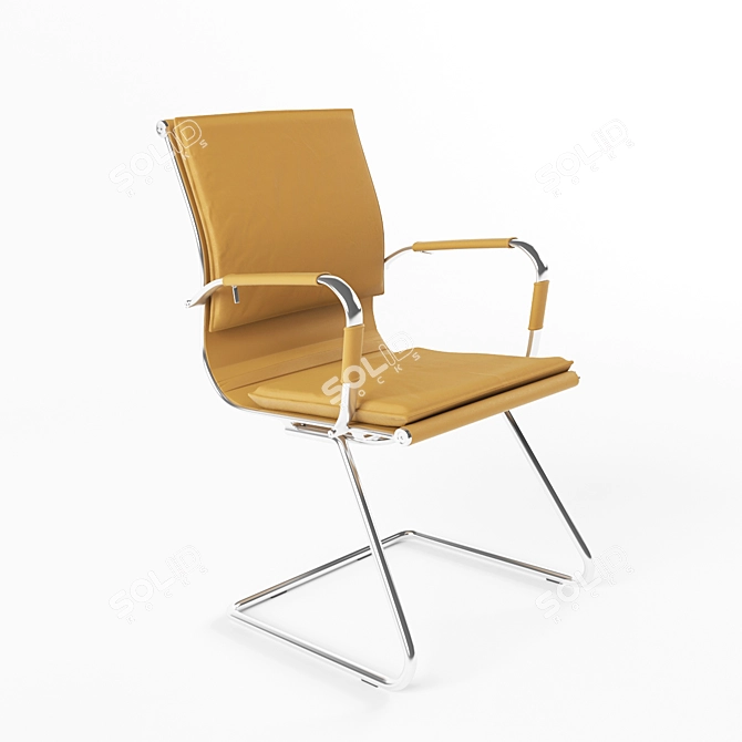 Modern CH 993 Low Armchair 3D model image 1